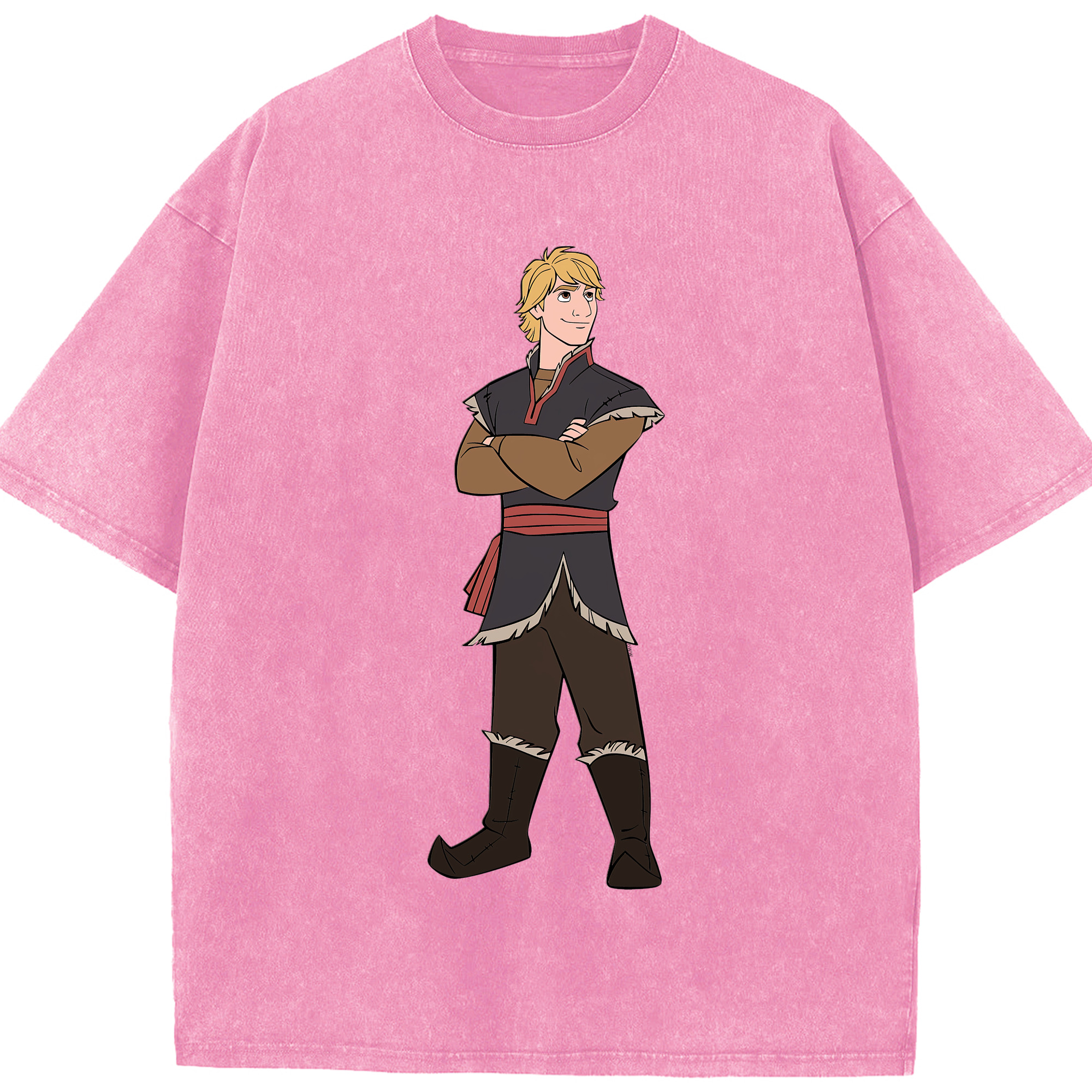 （画像用） アナと雪の女王 アンナ エルサ Frozen Anna Elsa 綿100% ヴィンテージ風 半袖Tシャツ（フロントプリント）
